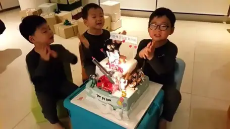 슈돌 - 삼둥이 생일축하