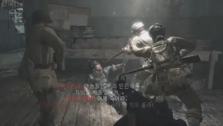 콜오브듀티 월드앳워 - 포로학살(침침, 긴박, 공포, 무서움, 전쟁, 제 2차 세계대전, 독소전쟁, 독일군, 소련군, 소름, 학살)