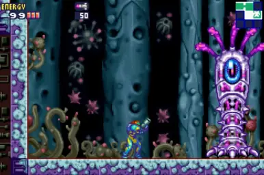 Metroid Fusion - VS.ザザビー, バリアコア X (초조, 심각)