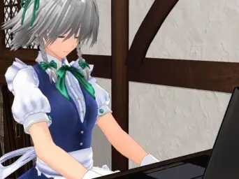 동방MMD(MikuMikuDance) BGM 【フラワリングナイト　ジャズ風アレンジ】(플라워링 나이트 어레인지)