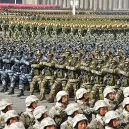 조선인민군 군가 발걸음(격렬 오케스트라 장엄 진지 심각 웅장)
